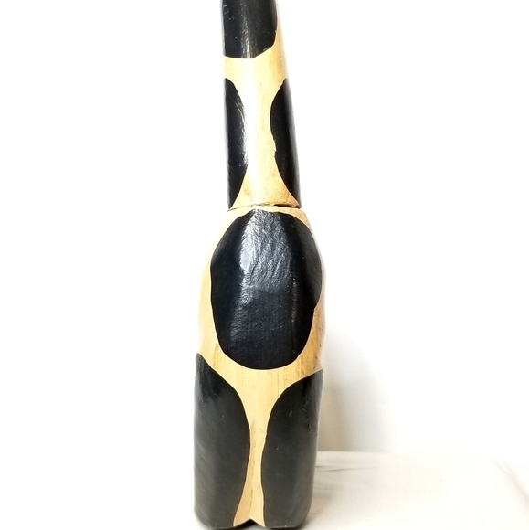 Vintage Black and Brown Wooden Stretching Cat Sculpture Figurine - Picture 3 of 10